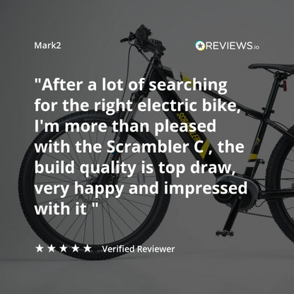 MARK2 Scrambler C Lightweight Hard Tail Electric Mountain Bike - 90Nm Torque | Top Speed 15.5mph | eMTB | 61mi Range | 250W Power