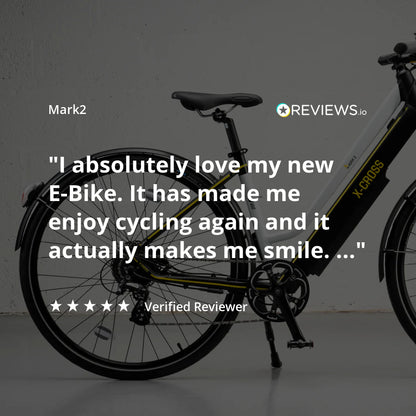 MARK2 X-Cross 450S Lightweight, Step Through, Hybrid, Sports, Commuter Electric Bike - Top Speed 15.5mph | 22-60mi Range | 250W Power