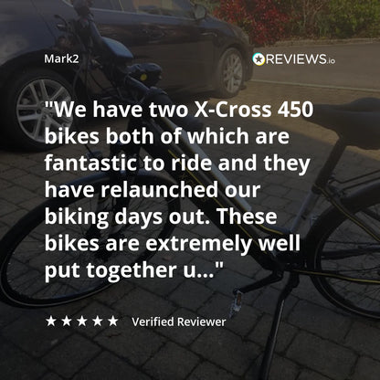 MARK2 X-Cross 450S Lightweight, Step Through, Hybrid, Sports, Commuter Electric Bike - Top Speed 15.5mph | 22-60mi Range | 250W Power