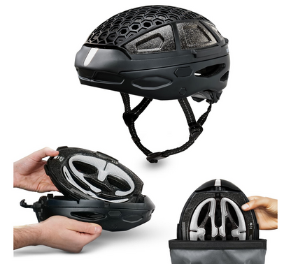 NEWLANE Foldable Bike Helmet – Ultra-Compact Urban Cycling Helmet (UK Certified)
