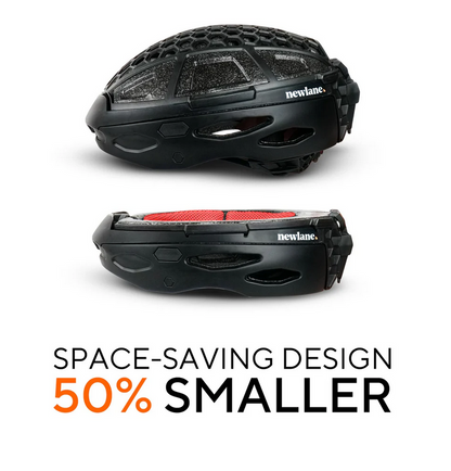 NEWLANE Foldable Bike Helmet – Ultra-Compact Urban Cycling Helmet (UK Certified)