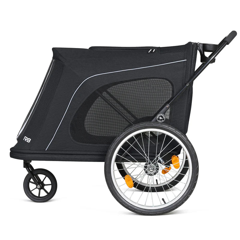 Beberoad R8 Large Dog Stroller & Bike Trailer – Foldable Pet Pushchair for Large Pets Non electric bikes only