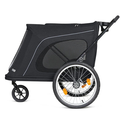 Beberoad R8 Large Dog Stroller & Bike Trailer – Foldable Pet Pushchair for Large Pets Non electric bikes only
