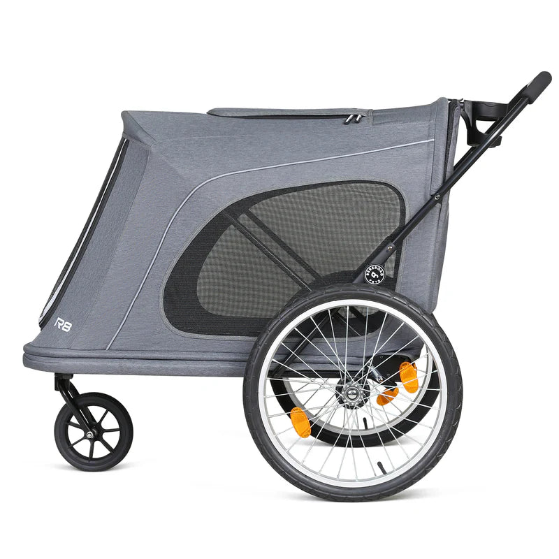 Beberoad R8 Large Dog Stroller & Bike Trailer – Foldable Pet Pushchair for Large Pets Non electric bikes only
