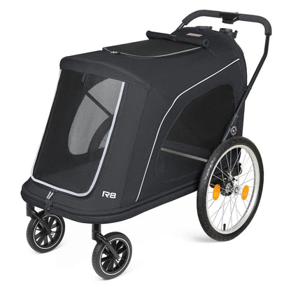 Beberoad R8 Large Dog Stroller & Bike Trailer – Foldable Pet Pushchair for Large Pets Non electric bikes only