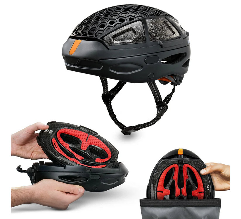 NEWLANE Foldable Bike Helmet – Ultra-Compact Urban Cycling Helmet (UK Certified)