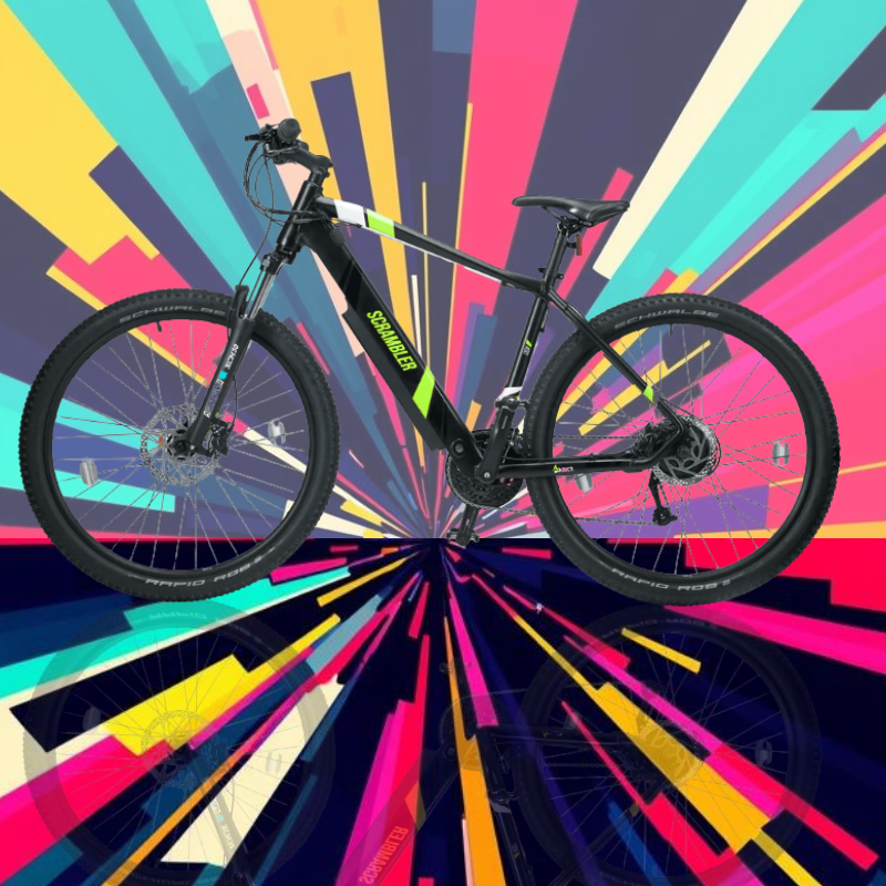 MARK2 Scrambler Light Weight Urban E-MTB Electric Mountain Bike - Top Speed 15.5mph | 20-60mi Range | 250W Power - Black