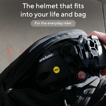 NEWLANE Foldable Bike Helmet with MIPS advanced impact protection– Ultra-Compact Urban Cycling Helmet (UK Road Certified)