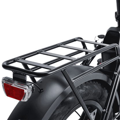 HYGGE Vester Step All Terrain Foldable Fat Tyres Electric Bike- Top Speed 15.5mph | 50mi Range | 48V Battery | 250W Power - Onyx Black