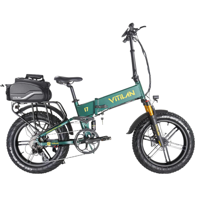 Vitilan I7 Pro 3.0 Folding Electric Bike – 750W Power, 48V 20Ah Samsung Battery, Fat Tyres