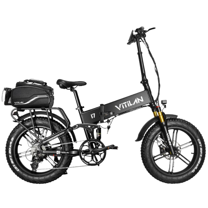 Vitilan I7 Pro 3.0 Folding Electric Bike – 750W Power, 48V 20Ah Samsung Battery, Fat Tyres