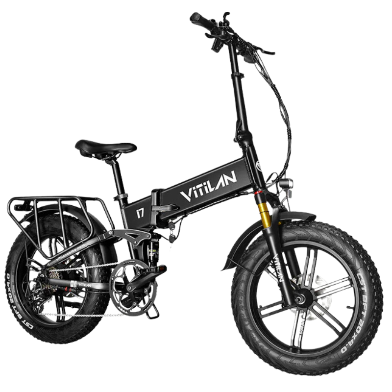 Vitilan I7 Pro 3.0 Folding Electric Bike – 750W Power, 48V 20Ah Samsung Battery, Fat Tyres