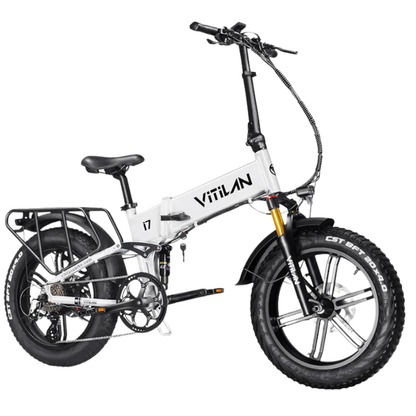 Vitilan I7 Pro 3.0 Folding Electric Bike – 750W Power, 48V 20Ah Samsung Battery, Fat Tyres