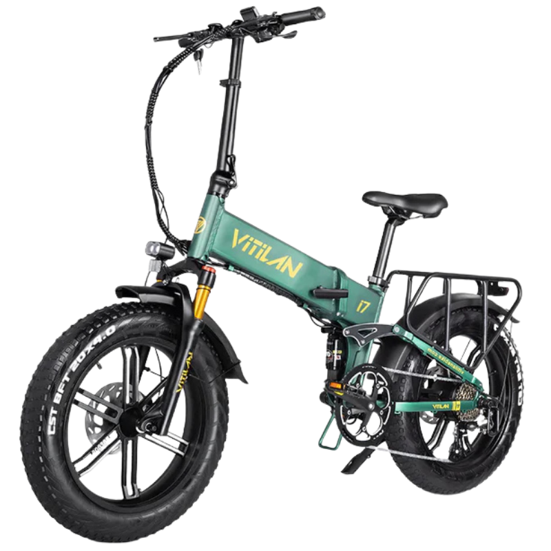 Vitilan I7 Pro 3.0 Folding Electric Bike – 750W Power, 48V 20Ah Samsung Battery, Fat Tyres