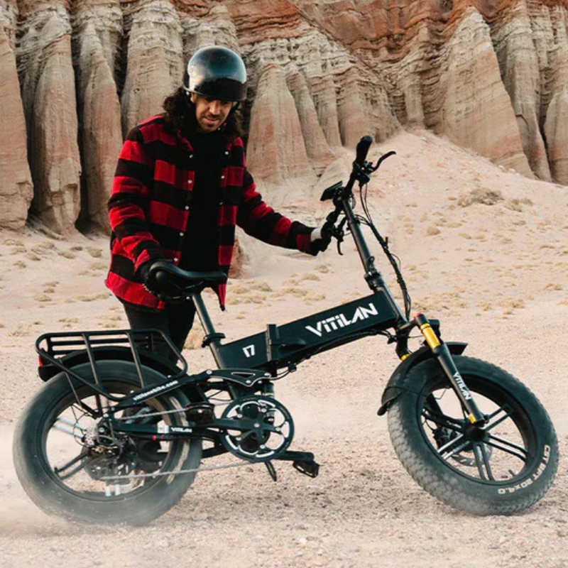 Vitilan I7 Pro 3.0 Folding Electric Bike – 750W Power, 48V 20Ah Samsung Battery, Fat Tyres