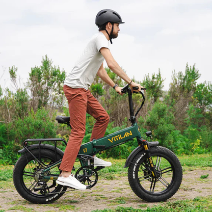 Vitilan I7 Pro 3.0 Folding Electric Bike – 750W Power, 48V 20Ah Samsung Battery, Fat Tyres