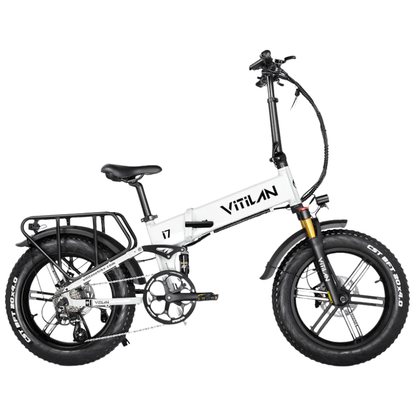 Vitilan I7 Pro 3.0 Folding Electric Bike – 750W Power, 48V 20Ah Samsung Battery, Fat Tyres