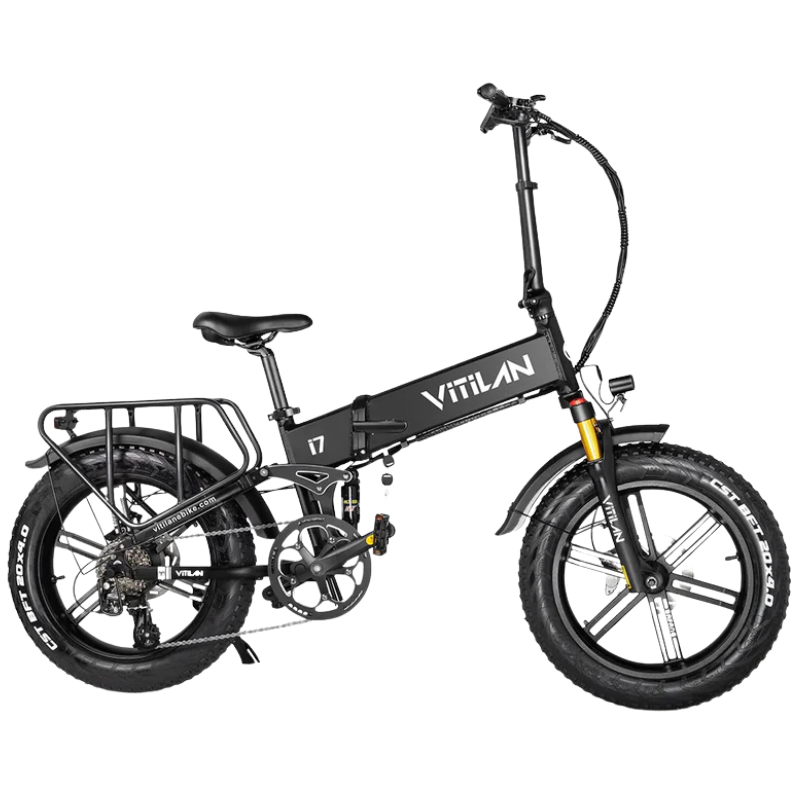 Vitilan I7 Pro 3.0 Folding Electric Bike – 750W Power, 48V 20Ah Samsung Battery, Fat Tyres