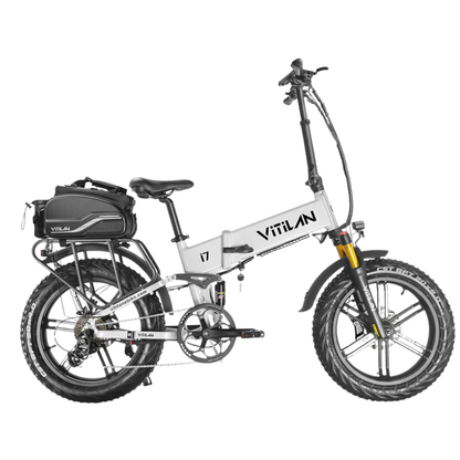 Vitilan I7 Pro 3.0 Folding Electric Bike – 750W Power, 48V 20Ah Samsung Battery, Fat Tyres