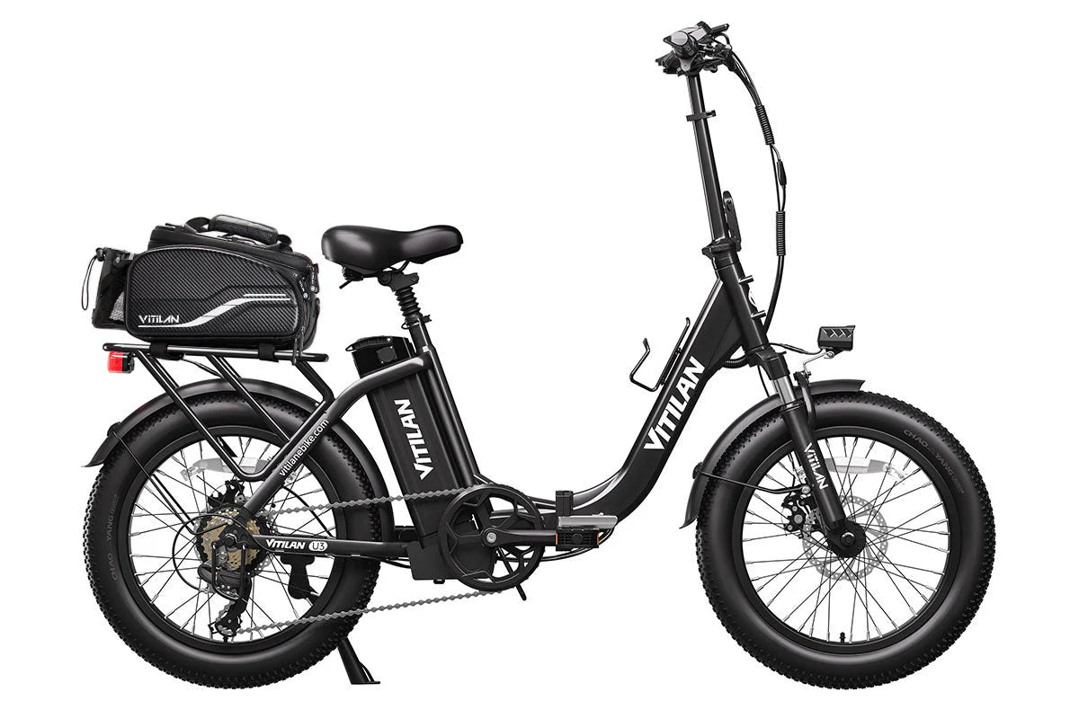 VITILAN U3 Folding Electric Bike – 750W Power - 28mph - 48V 13Ah | Step-Through Compact eBike