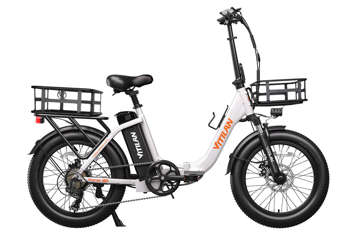 VITILAN U3 Folding Electric Bike – 750W Power - 28mph - 48V 13Ah | Step-Through Compact eBike