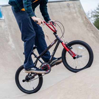 Zombie Plague 18” BMX Bike Black/Red – Junior Freestyle BMX with Pegs | UK