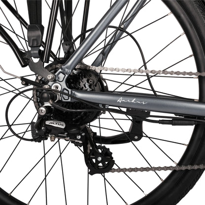 HYGEE AARHUS Urban Explorer Crossbar Electric Bike - Top Speed 15.5mph | 50mi Range | 250W Power - Graphite Grey