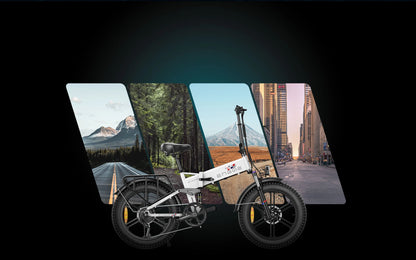ENGWE ENGINE X Foldable Electric Bike Full Suspension - Top Speed 15.5mph | 62mi Range | 55Nm Torque | 250W Power
