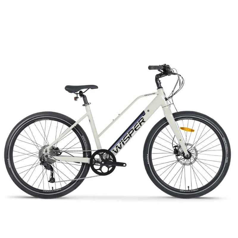WISPER TAILWIND City Low Step Crossbar Electric Bike - Top Speed 15.5mph | 50-70mi Range | 250W Power